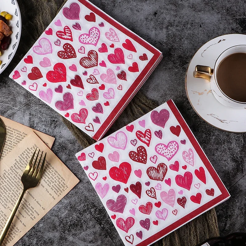Baby Food Restaurant - 20pcs/pac Food Grade Printed Napkins Hotel