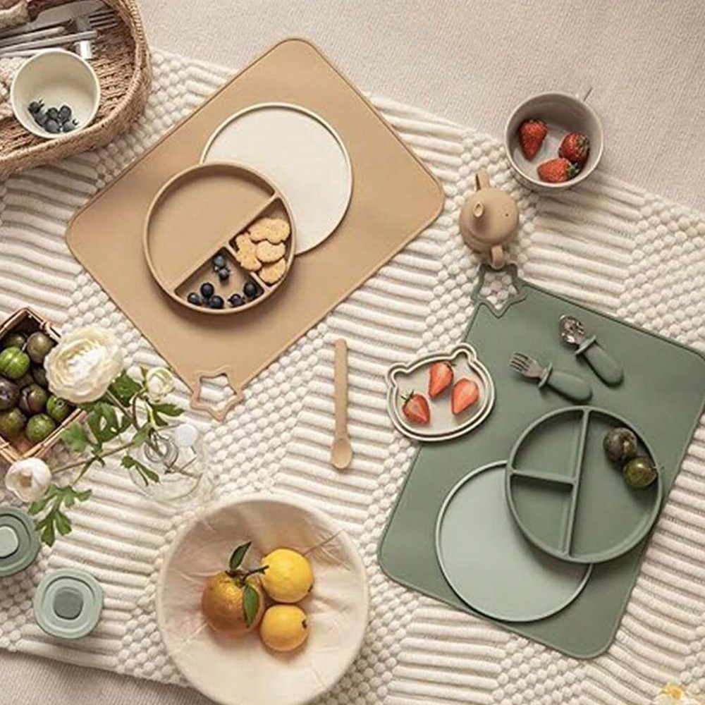 Baby Food Restaurant - 1PCS Simple Silicone Placemat for Baby,