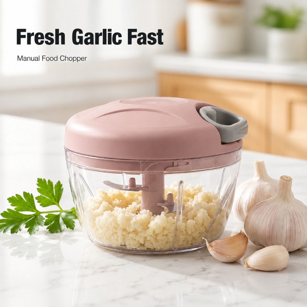 Baby Food Vegetables - Manual Pull String Garlic Mincer Multi