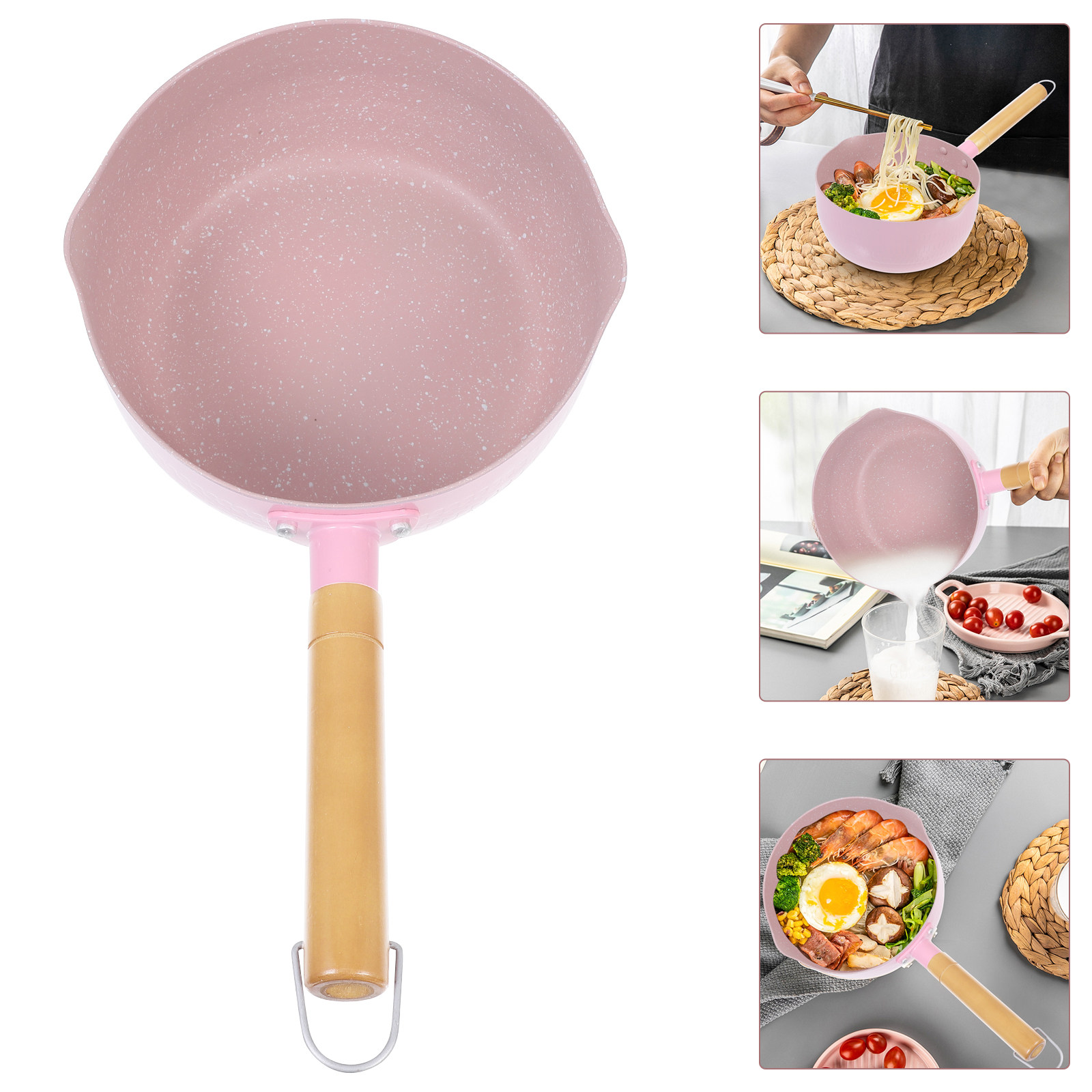 Wooden Handle Aluminium Milk P - огляд і ціна Baby Food Restaurant